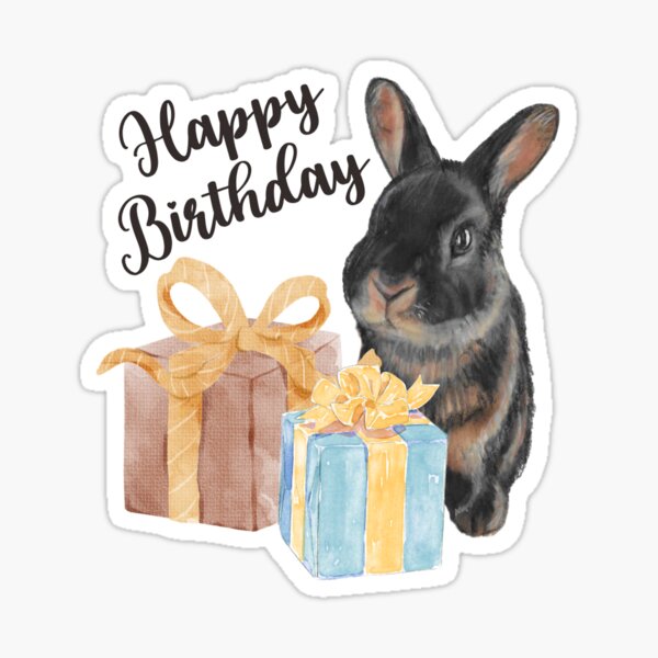Item preview, Happy Birthday Bunny designed and sold by Kristellabeauty.