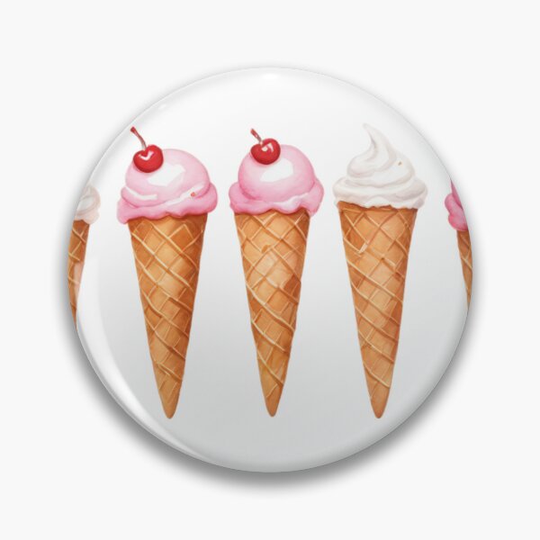 Item preview, Five Ice Cream Cones with Swirled and Scooped Designs on Peach Background designed and sold by Creative88Art.