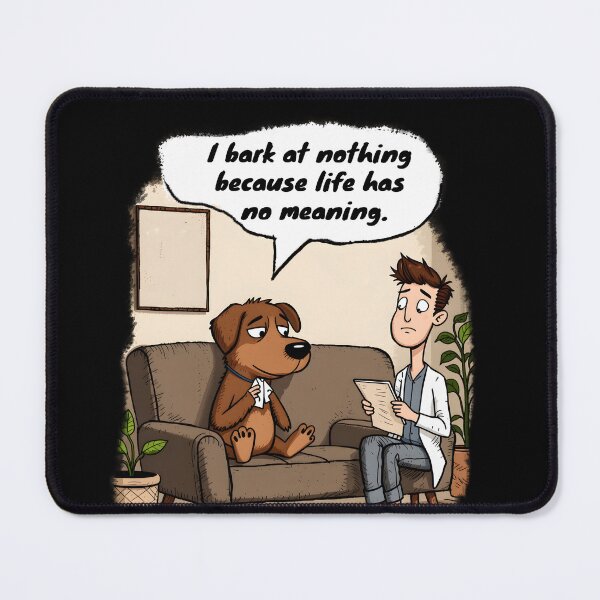 Item preview, Dog at therapy expressing existential barking issues designed and sold by Tong4130.