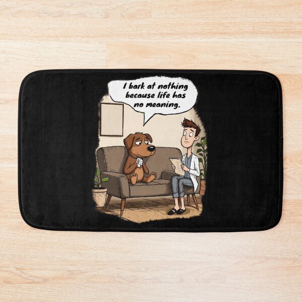 Item preview, Dog at therapy expressing existential barking issues designed and sold by Tong4130.