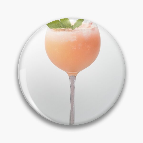 Item preview, Peach Colored Frozen Drink with Mint and Striped Straw designed and sold by Creative88Art.