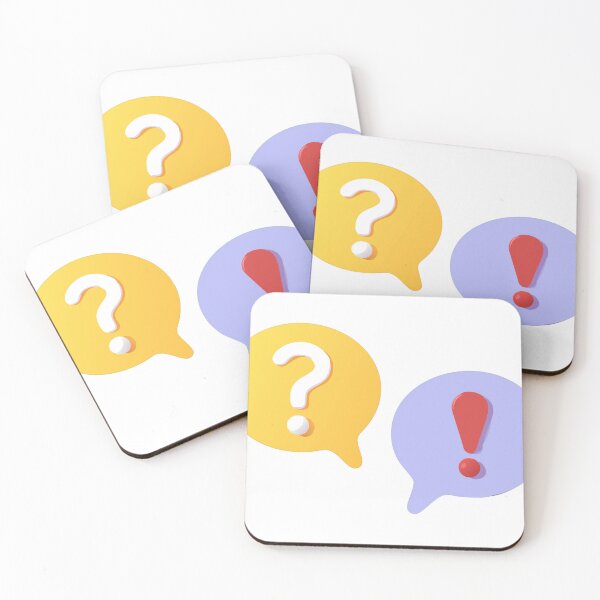 Item preview, Yellow and Purple Speech Bubbles with Question and Exclamation Marks designed and sold by Creative88Art.