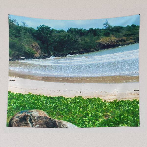 Item preview, Hawaii beach paradise at Hanalei Bay, Kauai | Hawaiian gifts designed and sold by Lindsay Marie Patterns.