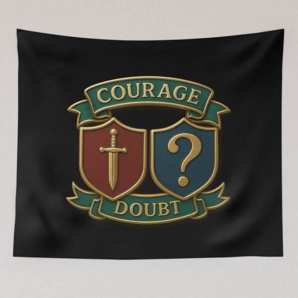 Item preview, Courage and Doubt: A Coat of Arms of Strength and Reflection designed and sold by Girih.
