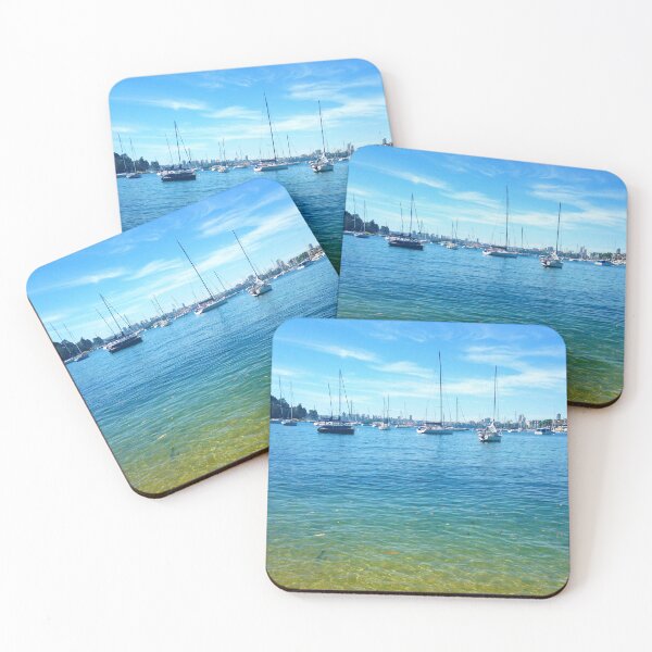 Item preview, Balmoral Beach, Australia ocean views with boats | Australian gifts designed and sold by Lindsay Marie Patterns.