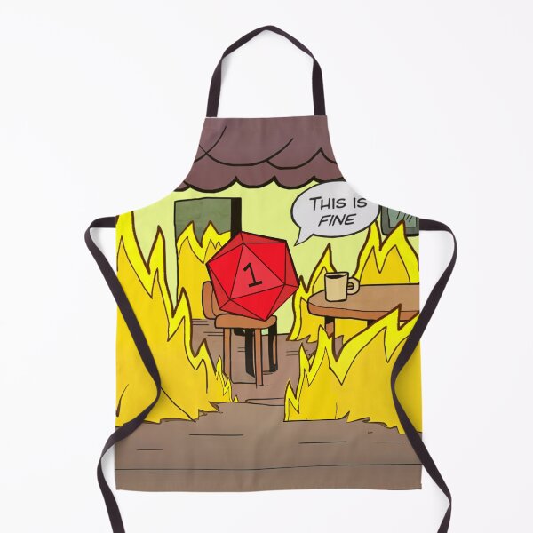 Item preview, DND RPG Funny Critical failure: This is Fine, Natural One. designed and sold by DungeonAtelier.
