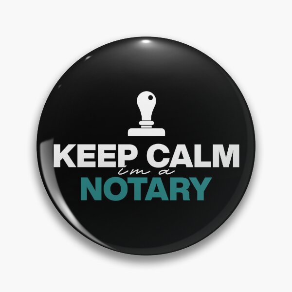 Item preview, Keep Calm I’m a Notary - Minimal Notary Stamp Icon Design in Teal designed and sold by NotaryLife.