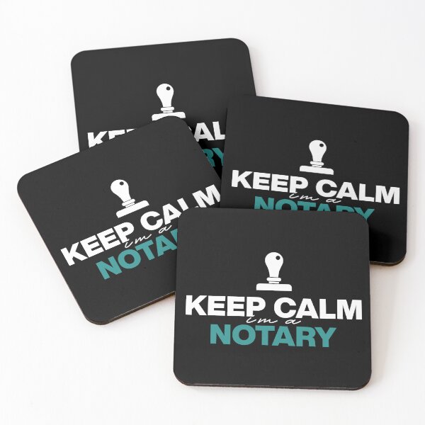 Item preview, Keep Calm I’m a Notary - Minimal Notary Stamp Icon Design in Teal designed and sold by NotaryLife.