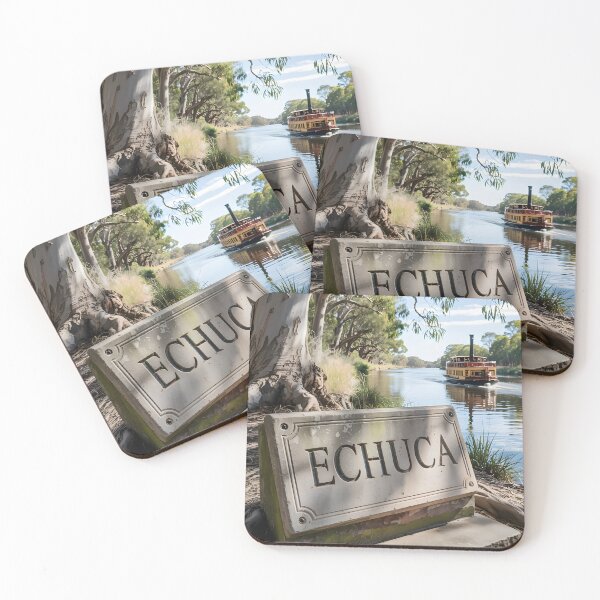 Item preview, Vintage Echuca Riverboat Scene - Australian Nature Photography designed and sold by SwanAndStone.