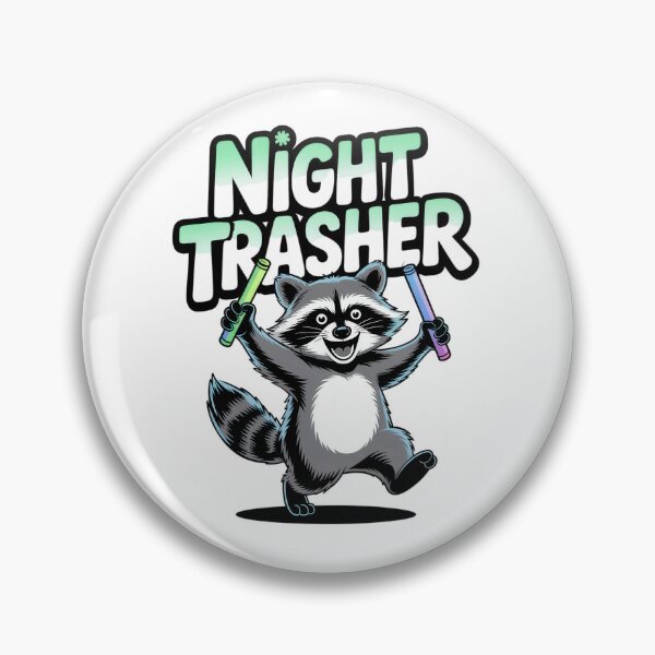 Item preview, Night Trasher – Party Raccoon Glow Stick Design designed and sold by EpicMediaShop.