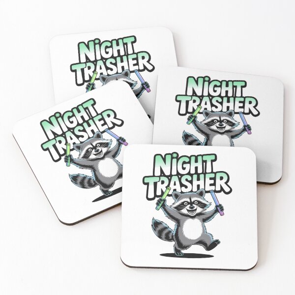 Item preview, Night Trasher – Party Raccoon Glow Stick Design designed and sold by EpicMediaShop.
