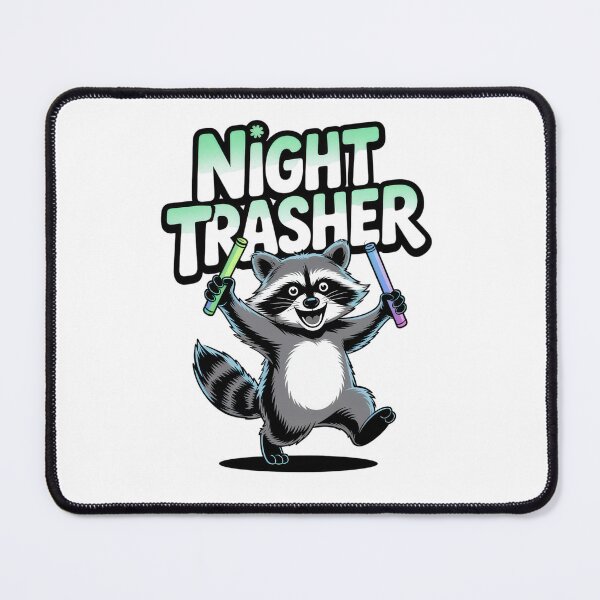 Item preview, Night Trasher – Party Raccoon Glow Stick Design designed and sold by EpicMediaShop.