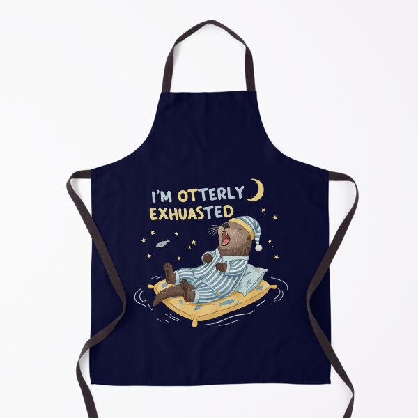 Item preview, I’m Otterly Exhausted - Sleepy Otter Night Art designed and sold by amithachapa.
