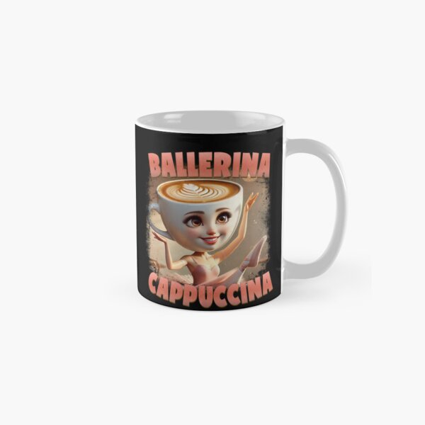 Vista previa del artículo con la obra «Ballerina Cappuccina — Baila con cafeína», diseñado y vendido por GeekStorie.