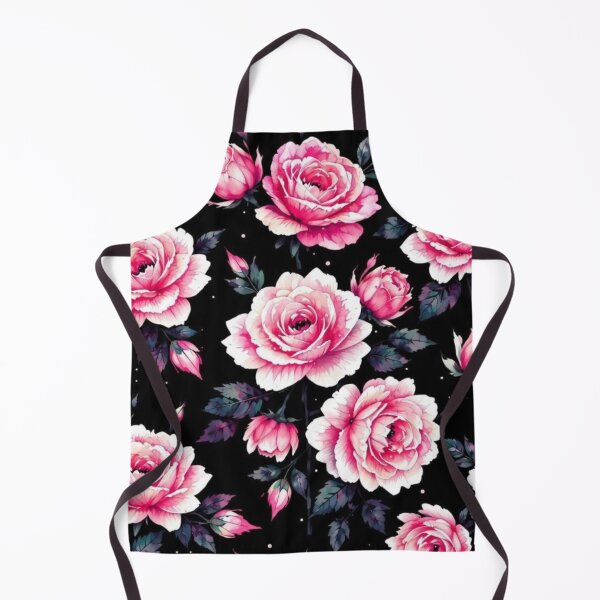 Item preview, Pink Roses on Black Background designed and sold by CraftachicDsgn.