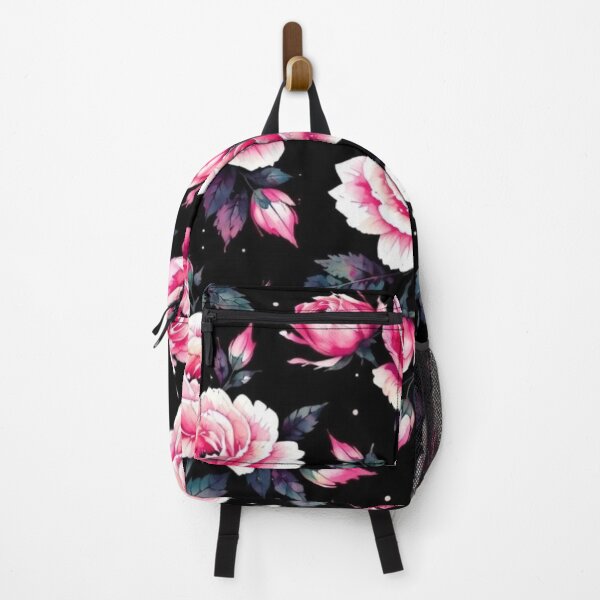 Item preview, Pink Roses on Black Background designed and sold by CraftachicDsgn.