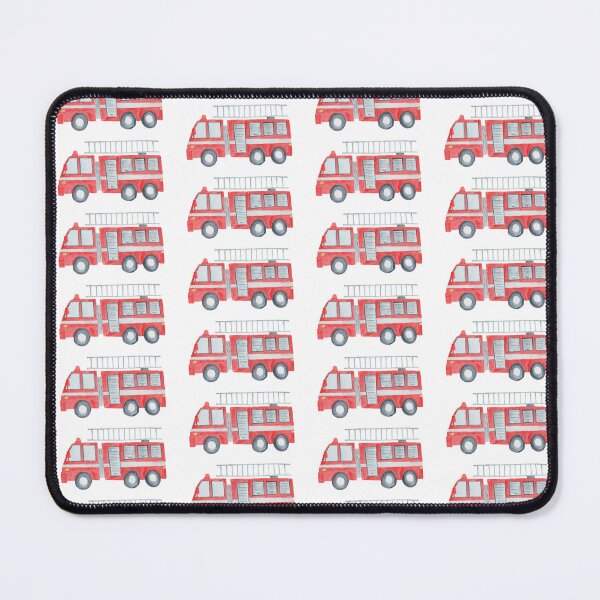 Item preview, Fire Truck Pattern – Watercolor Rescue Vehicle Design designed and sold by Katherine Ann.