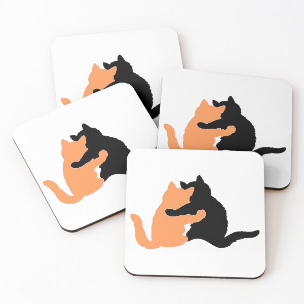 Item preview, You and Me, Kitty Pals - Black and Orange designed and sold by Sweetie Spicy.