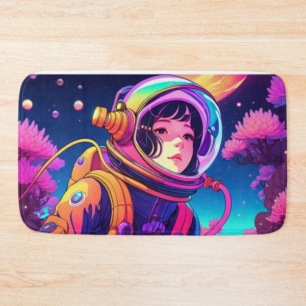 Item preview, Lofi Space Girl Diving in Cosmic Vapor Wave Dreamscape designed and sold by DreamCraze.