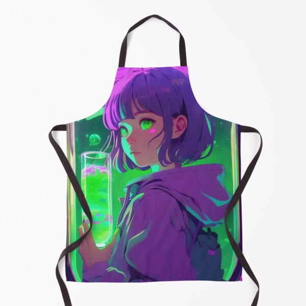 Item preview, Green Glowing Lofi Vapor Wave Girl with Scientific Tube designed and sold by DreamCraze.