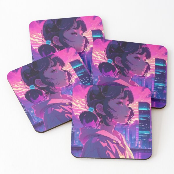 Item preview, Lofi City Vapor Wave Anime Girl designed and sold by DreamCraze.