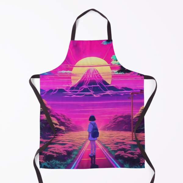 Item preview, Lofi Girl Anime Vapor Wave Mountain Sunset designed and sold by DreamCraze.