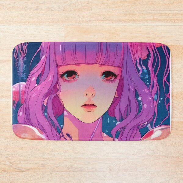 Item preview, Vapor Wave Jellyfish Anime Girl Lofi Art designed and sold by DreamCraze.
