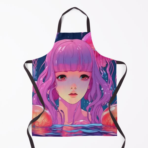 Item preview, Vapor Wave Jellyfish Anime Girl Lofi Art designed and sold by DreamCraze.