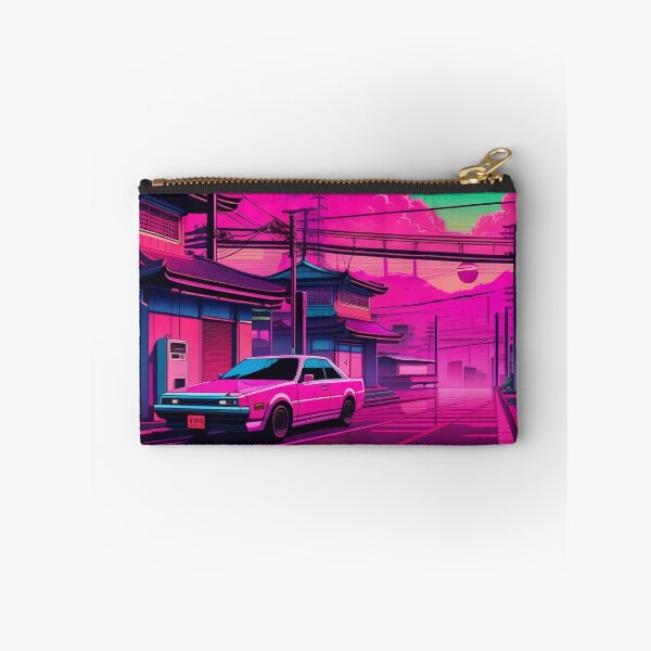 Item preview, Retrowave Japanese Lofi City Vaporwave Car designed and sold by DreamCraze.