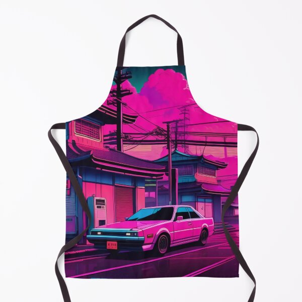 Item preview, Retrowave Japanese Lofi City Vaporwave Car designed and sold by DreamCraze.
