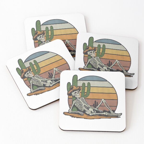 Item preview, Retro Vintage Skeleton near Desert Cactus Arizona Sonoran designed and sold by billyperks.
