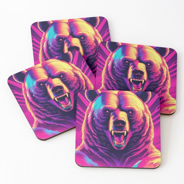 Item preview, New Retro Wave Horror Bear designed and sold by DreamCraze.
