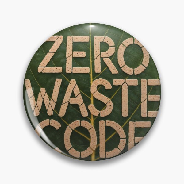 Item preview, Green Leaf with Cork Block Letters Spelling Zero Waste Code designed and sold by Creative88Art.