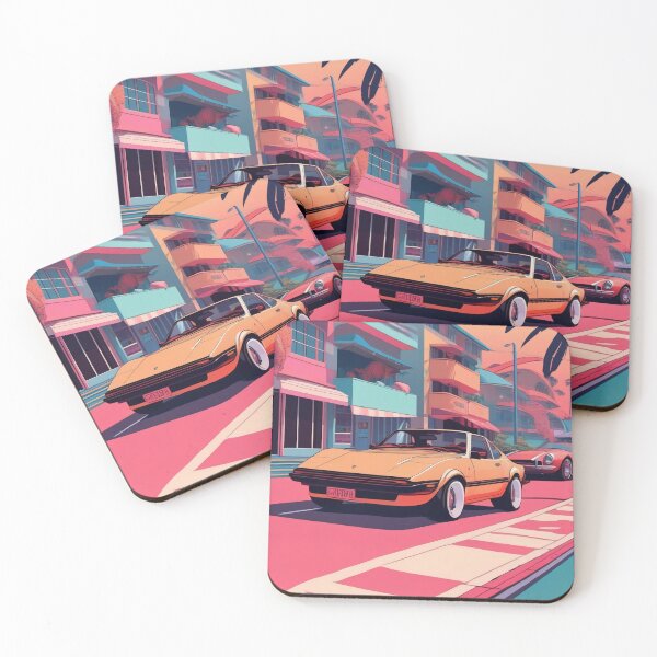 Artikelvorschau, Miami Beach der 80er: Lofi-Kunst mit Retro-Sportwagen entworfen und verkauft von DreamCraze.
