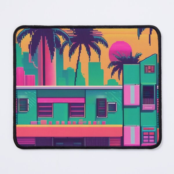 Item preview, Miami 80s Retro Pixel Vapor Wave Art designed and sold by DreamCraze.
