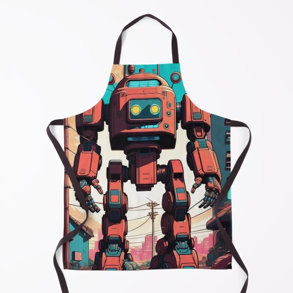 Item preview, Giant Red Retro Lofi Sci-Fi Robot designed and sold by DreamCraze.