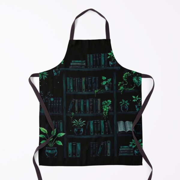 Item preview, Dark Bookshelf with Green Plants designed and sold by CraftachicDsgn.