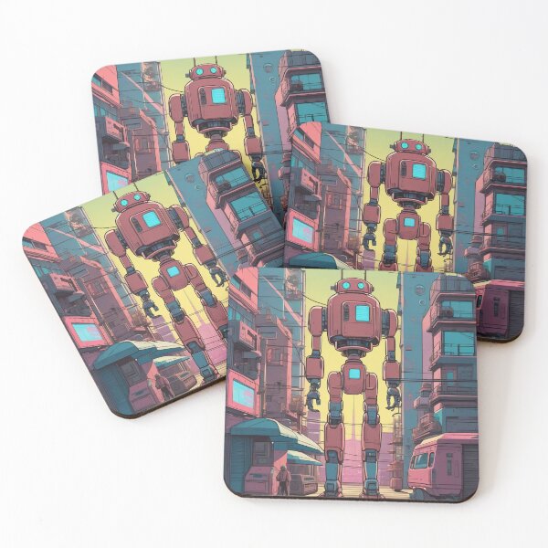 Item preview, Retro Lofi City Robot designed and sold by DreamCraze.