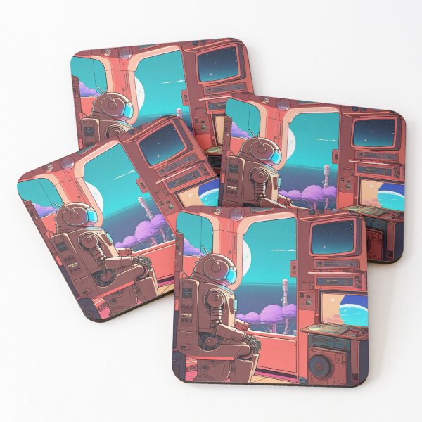 Item preview, Cozy Retro Lofi Robot Chamber designed and sold by DreamCraze.