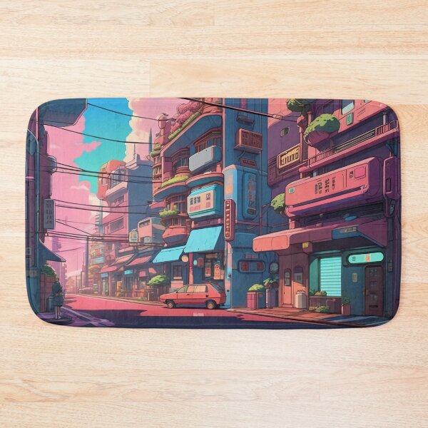 Item preview, Future City Street Corner 80s Lofi Art designed and sold by DreamCraze.