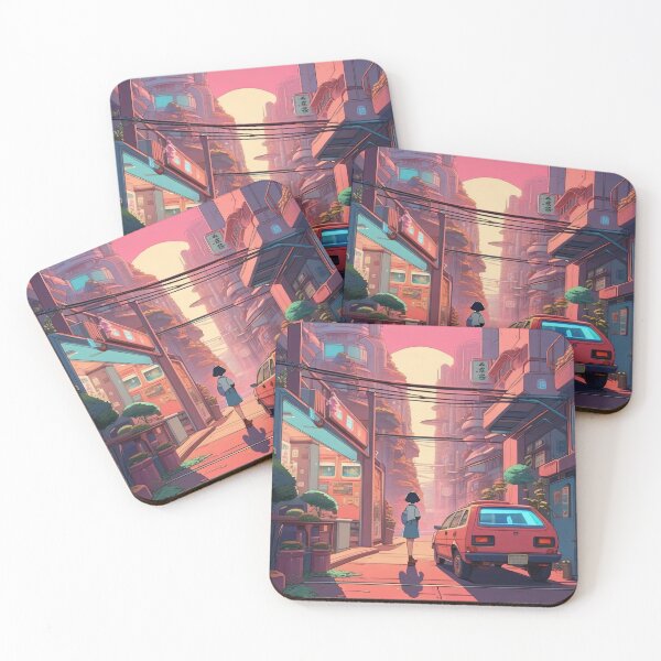 Item preview, Chill Future Retro Lofi Sunset City designed and sold by DreamCraze.