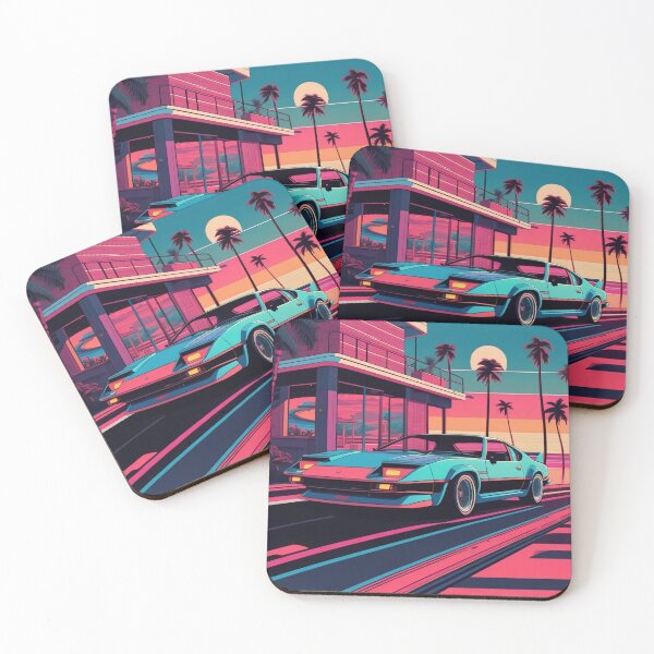 Item preview, 80s Lofi Retro Sports Car Ocean Drive designed and sold by DreamCraze.