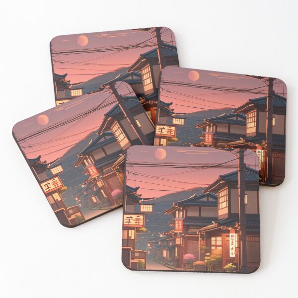 Item preview, Cozy Lofi Japanese Town Street  designed and sold by DreamCraze.