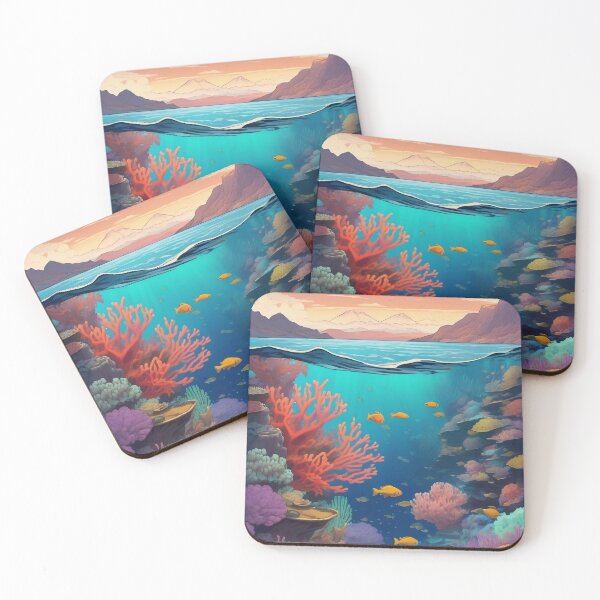 Item preview, Ocean lofi art underwater fishes designed and sold by DreamCraze.
