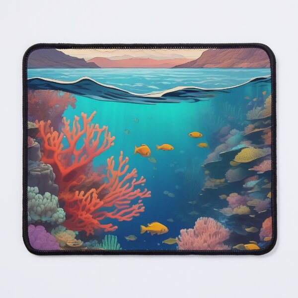 Item preview, Ocean lofi art underwater fishes designed and sold by DreamCraze.