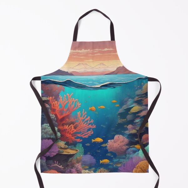 Item preview, Peces submarinos del arte lofi del océano designed and sold by DreamCraze.