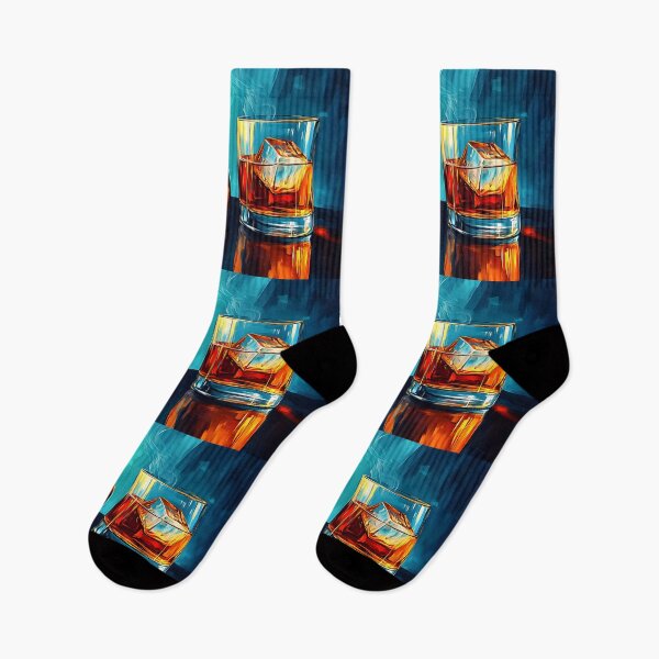 Item preview, Happy Father's Day- Whiskey Pour and Bright Orange Bow Tie on a Colorful Abstract Background designed and sold by OlfactoART Studio.