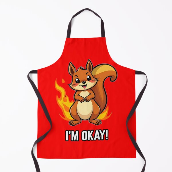 Item preview, "I'M OKAY!" Optimistic Squirrel On Fire designed and sold by RisenAgain - Quantum BrainGlitch | Designs.