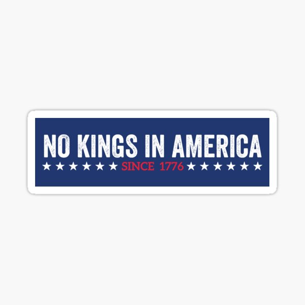Artikel-Vorschau von Keine Könige in Amerika Anti Trump Protest politische Demokratie Stoßstange, designt und verkauft von Burpishop.