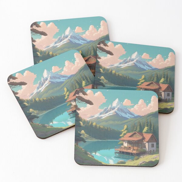 Item preview, Cozy Lofi Mountain Lake House designed and sold by DreamCraze.